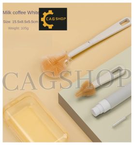 CAG SHOP Cleaning Set Milk Bottle Brush Brush Cleaning Set Straw Bottle Cleaning Brush Pacifier Brushes with Non-Slip Handle Dispensing Bottle Organizer