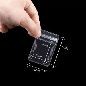 50pcs Transparent Small  Plastic Bags Jewelry Gift Reclosable Storage Bag Packaging Clear PVC Pouches