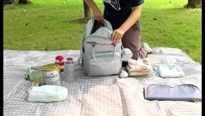 Baby Diaper Changing Bag Waterproof Material Adjustable & Padded Shoulder Strap Equipped with Changing Mat