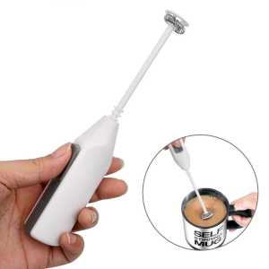 TERLARIS Hand Mixer Mini Pengocok Telur Kopi Milk Frother Battery - 16310 One Two Cups putih