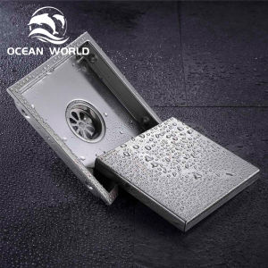 OCEAN WORLD （Fast delivery）Hidden and beautiful floor drains 304 stainless steel bathroom high-quality floor drain in bathroom
