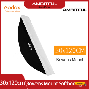 Godox 30 x 120cm 12"x 47" Speedlite Studio Strobe Flash Photo Reflective Softbox Soft Box Diffuser for Bowens Mount Equipment