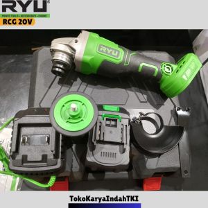 Mesin Gerinda Baterai Tangan RYU RCG 20V 100mmCordless Angel Grinder Brushless CG20V 4 inch Gerinda