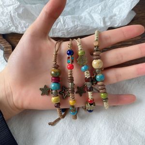 Vintage Maillard wind five-pointed star ceramic beaded splicing bracelet niche design simple and versatile high-end jewelry