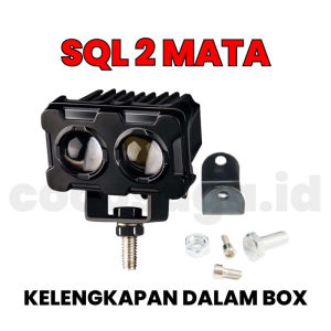 Lampu Tembak Laser LED / Foglamp LED D3 SQL 2 mata (Putih Kuning Hi/Lo) 12v 20watt - High Power  Super Terang dan Lebar