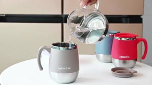 Stainless Steel Insulated Coffee Cup with Lid Double Layer Hot and Cold Drink Vacuum Insulated Cup
