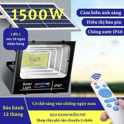 Đèn Năng Lượng Mặt Trời Solar Light 1500W IP67 Tiết Kiệm Điện Có Điều Khiển Tự Động