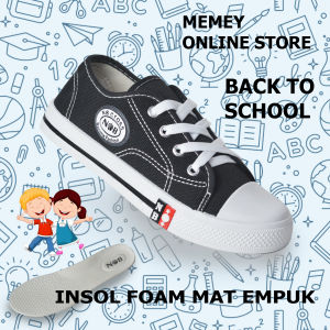 SEPATU SEKOLAH NB ANAK TALI BOT DAN PENDEK SOL ANTISLIP MEMEY ONLINE STORE