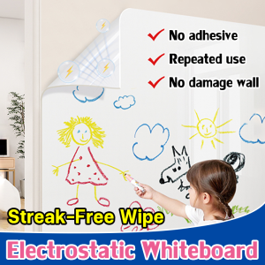 Electrostatic Adsorption Whiteboard Wall Stickers Premium Static Cling children graffiti draw No Damage To Wall drawing board writing erasable Easy To Clean And Reuse Perfect For Home School And Office