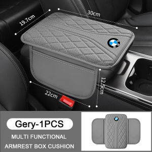 Car Armrest Box Soft Cushion Auto Center Console Pad For BMW G20 G30 G01 G02 G05 F48 F25 F15 F20 F30 F10 F45 E60 E90 E84 E85 1 2 3 4 5 6 Series X1 X2 X3 X4 X5 Car Armrest Box Heightening Pad With Pockets