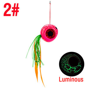 1Pcs 60g/80g/100g/150g/200g Luminous Kabura Jig Head Rubber Skirts Trolling Lure Luya Bait Slow Jigging Lures Saltwater Fishing Jig Bait