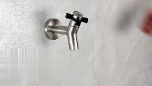 LDIES Garden Faucet Single Cold Wash Machine Tap Mop pool Faucets Stainless Steel Brushed Crane ELF1504 T4Y7B