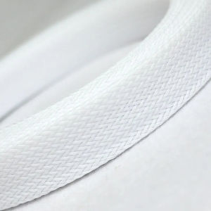 1M PET Expandable Cable Sleeve 2mm-40mm Tight Braided High Density Hardness Insulate Line Protect Wire Wrap Gland Sheath White