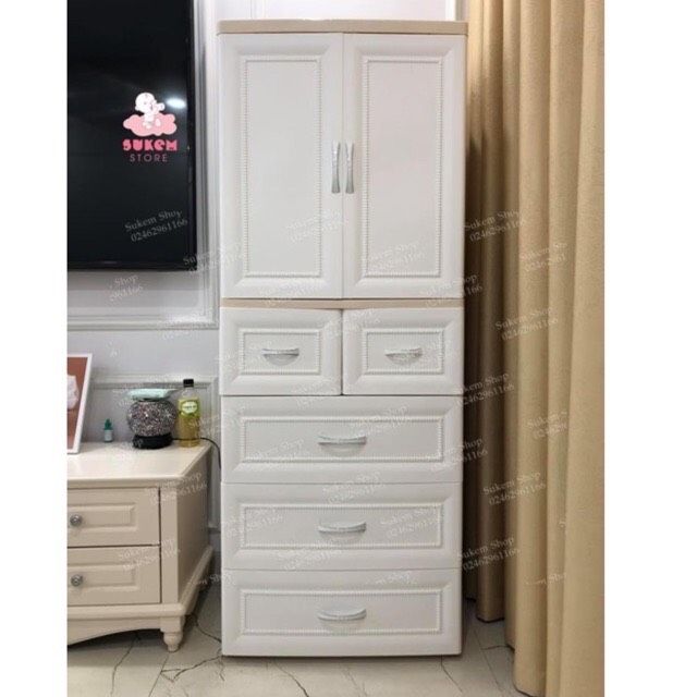 TỦ NHỰA VÂN GỖ CAO CẤP 5 TẦNG Holla