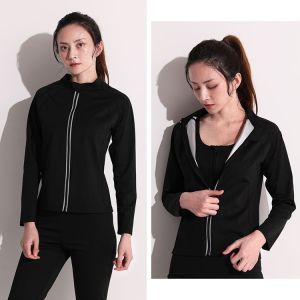 「PaoBoo」Women Sauan Suit Sauna Jacket Sauna Suit For Women Sauna Jacket For Women Sauna Pants Sweat Jacket Sweat Weight Loss Running Exercise GYM Cycling Workout