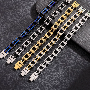 Phong Cách Punk bằng thép không gỉ Xe Máy Vòng Đeo Tay Cho Nam Giới khóa an toàn mặc thoải mái Cổ Tay Bangle Tay Dây Đeo Cổ Tay