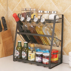 JustLiving Kitchen Rack Storage Shelf Multifunctional Three Layers Seasoning Rack Kitchen Supplies Spice Bottle Storage Organize Rack