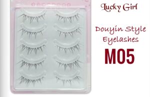 Bulu Mata Palsu DOUYIN Style Styles Eyelashes 5 Pasang LUCKY GIRL Bulumata Eyelash Eyelashes Eye Lashes Makeup Handmade Panjang 3D KOREA Extension Tanam