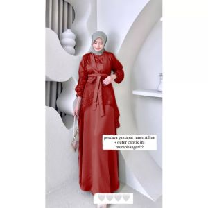 Fuji Silk Dress Inner + Outer Tile Brokat Kondangan