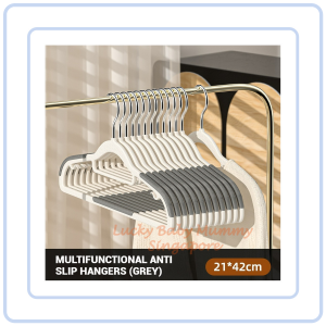 【COZYCASA】Multifunctional Anti Slip Hangers Non-Slip Clothes Plastic Hangers Households