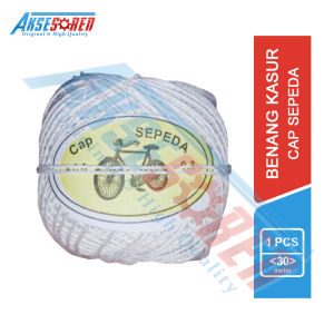 Benang Kasur Putih Cap Sepeda [1 Gulung] / Tali Bol Tukang Bangunan / Jahit Ikat Bendera / Pabrik Benang ACG