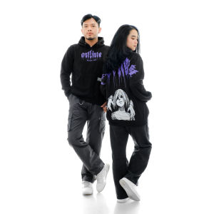 Sweater Hoodie Sherpa Ungu Keren Pria Wanita Bahan Tebal Size M L XL XXL