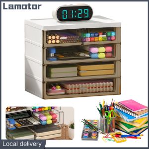 [Vktech] 4 Tier Multi-Drawer Desk Organizer for Office and School Supplies in Compact Design with Easy Access