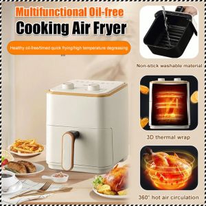French Fries Machine Oven Intelligent Fryer Equipment Multifunction Oil-free Health Timed Without Supervision