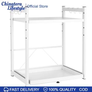 Modern Multi-tier Kitchen Organizer for Drawer Oven and Utensils to Maximize Counter Space