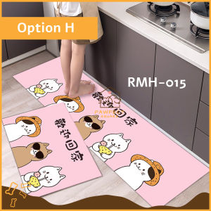 Pawfect Square Cartoon Kitchen Floor Mat Set Anti-Slip & Absorbent Doorway Rug for Home Floor Rug Kitchen Carpet