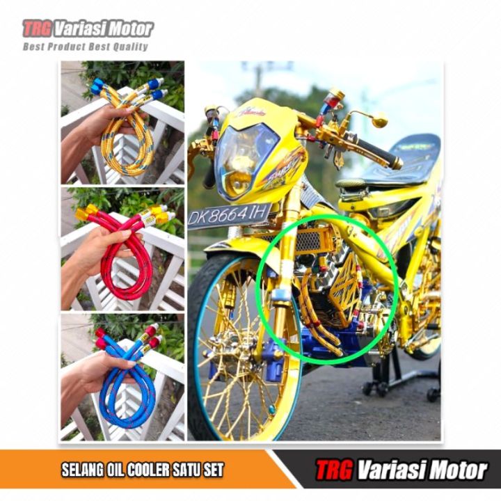 Selang Oil Cooler Satu Set PNP Satria FU CB GL MP Tiger TRG 3 Varian Warna