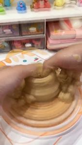 Kids DIY Electric Pottery Toy Clay Wheel Toy No-baking Clay Handmade Pottery Making Educational Toy