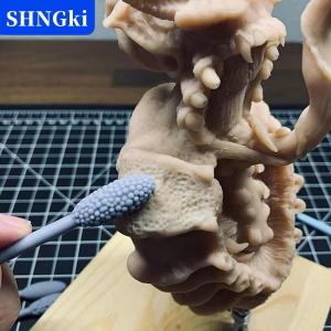 [COD] 🔥🔥🔥SHNGki Kết cấu công cụ Bộ cho nghệ thuật đất sét hình bầu dục Đất Sét mô hình mô hình con lăn kit đất sét kết cấu cán Emboss kẻ sọc tay con lăn mô hình gậy cho tự làm thủ công (đầu đơn đôi đầu)