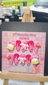 เล็บปลอมเล็บเจลแท้ %งานการ์ตูนน่ารักๆติดอะไหล่เน้นๆไซส์m กาวตะไบสามารถแจ้งเปลี่ยนสีทรงไซส์ได้คร่า