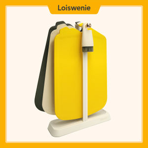 Double sided Antibacterial Chopping Board Holder With Stand & Brush Set Non-slip Cutting