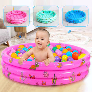VREN Inflatable Swimming Pool Thickened Family Lounge Pool for Kids Outdoor Baby Toy Pool FREE Electric Air Pump 100*40cm
