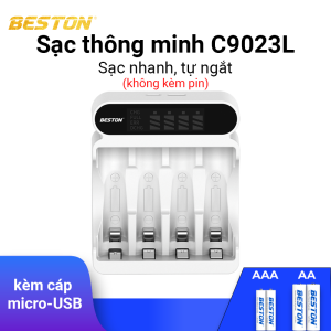 COMBO Pin Sạc AA/AAA Ni-Mh 1.2V kèm pin dung lượng cao dùng cho micro không dây điều khiển quạt  đo huyết áp đèn flash máy ảnh