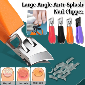 Large Angle Anti-Splash Nail Clipper Portable Household Thick Hard Nail Cutter Essential for Ingrown Toenails