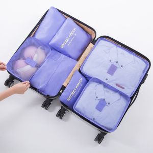Business trip clothing storage bag six-piece storage setlarge classified suitcase travel storage bagseparate packing bag