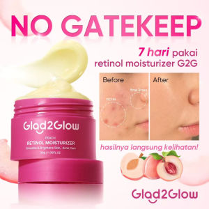 Glad2Glow Peach Retinol Moisturizer 30g Encapsulated Retinol Anti Aging Night Cream for Fine Lines Elasticity Boost Firming
