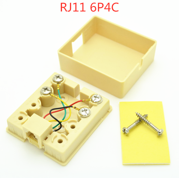 1 Port 6P4C Telephone Terminal Box Desktop Telephone Junction Box