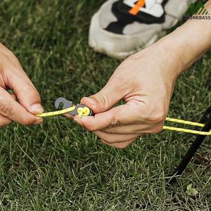 【Chunkbass】Outdoor Camping Rope with Buckle Tensioners Set of 10 Adjustable Nylon Cords for Tents and Climbing Gear
