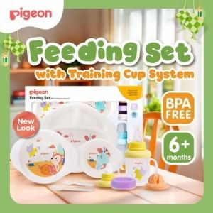 Pigeon Feeding Set With Traning Cup System - SET PERALATAN MAKAN BAYI