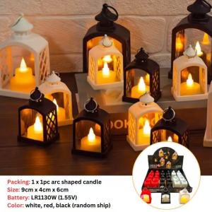 Momo Flameless Candle Lamp Lantern: Electric Candle LED Lights with Kandila na de Battery Candle Light Tealights Candles Compatible Suitable for Lanterns Decoration Outdoor Cemetery Memorial & Bedroom Night Light – Candle Lantern
