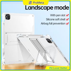 Transparent Case For iPad 10 11th A16 Air 4 5 6 11/13 inch Pro 11/13 inch 2024 Pro 112.9 2018-2022 789th 10.2 Clear Protective Cover W/Pen Slot Casing