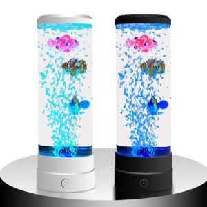 โคมไฟตกแต่ง LED ไฟตั้งโต๊ะ Bubble fish lamp tank โคมไฟบรรยากาศแบบฟองรูปปลา