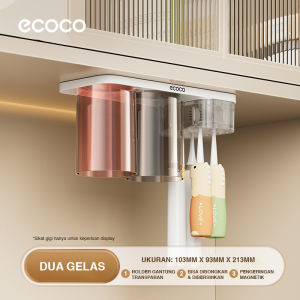 ECOCO Fly Magnetic Toothbrush Holder - Rak Sikat Gigi Magnetik Model Gantung Tempat Sikat Gigi Gantung Magnet Dispenser Odol & Sikat Gigi Magnet Tempel Rak Sikat Gigi Dinding dengan Gelas Magnetik Rak Sikat Gigi Estetik Anti Tumpah Rak Sikat Gigi Terbalik