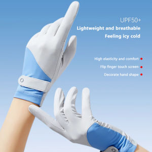 💕 Store opening 💕 1 Pair Sun Protection Gloves One Size Sunscreen Breathable Anti-UV Cooling Fabric Slip Gloves For Outdoor Cycling Driving