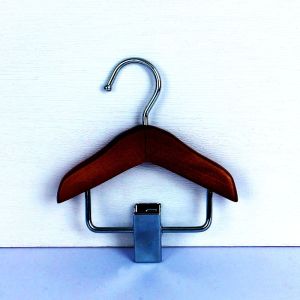 Solid Wood Mini Kids Baby Clothes Hanger Clip Clothes Display Rack Pet Hanger