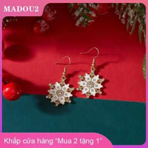 [COD] MADOU2 Giáng Sinh Bông Tuyết Vòng Đeo Tay Cho Phụ Nữ Thời Trang Kim Loại Chuỗi Năm Mới Quà Tặng Bông Tai Bông Tuyết Xmas Đảng Đồ Trang Sức Chuỗi Cổ Tay